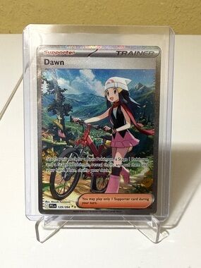 Dawn Full Art Pokémon Trainer Card - Pink & Red Accents